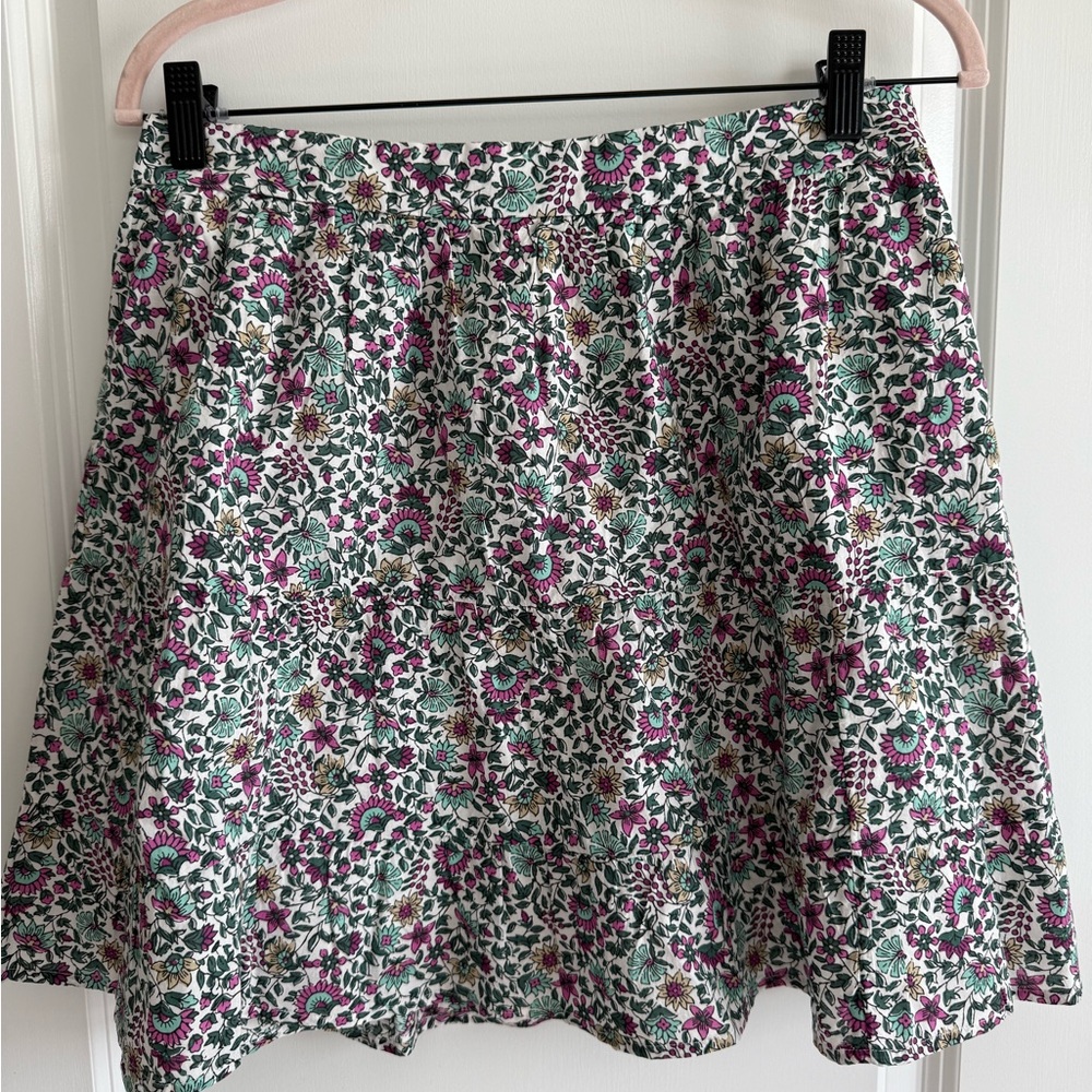 J. Crew Factory Mini Skirt - Pink and Green Floral